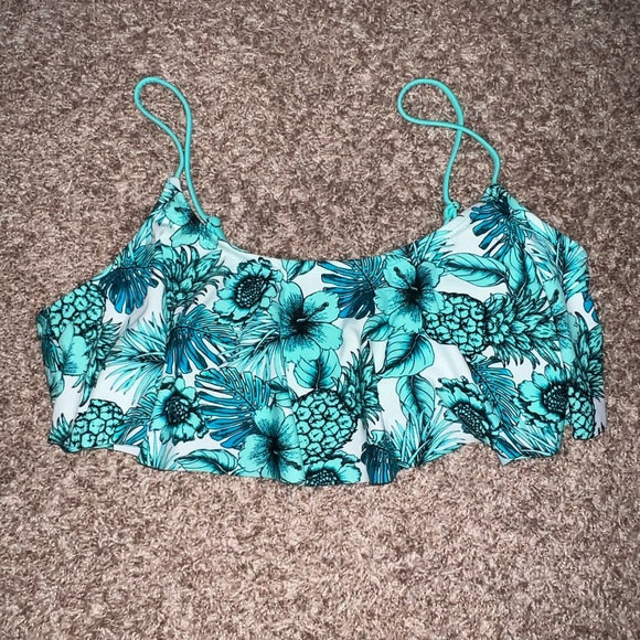 Blue tropical bikini top - Picture 1 of 2